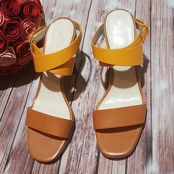 Cole Haan Fenley High Platform Leather Heels - Picture 2 of 8